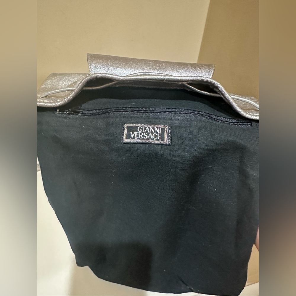 Versace Silver Leather Sun Backpack - image 7